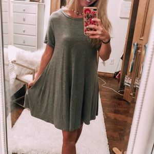 Grey T-shirt dress !!